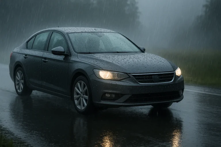 Jak bezpiecznie jeździć w deszczu – 8 zasad chroniących przed aquaplaningiem